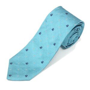 New BROOKS BROTHERS Blue Fleece Anchor Nautical Men's Silk Neck Tie NWT